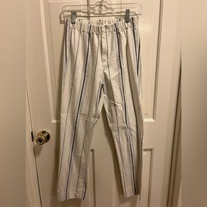 Brandy Melville off white and blue striped pants, size O/S.